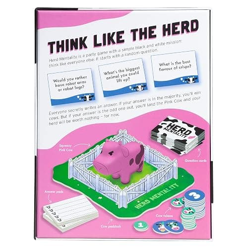 Herd Mentality Udderly Funny Family Board Game, Ages 10+ | Award-Winning Gift, Easy to Learn for 4-20 Players, Great Icebreaker, Family Game Night, Dodge the Pink Cow, Kids & Adults thumbnail 8