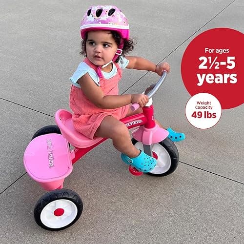 Radio Flyer Red Rider Trike for Ages 2.5–5, Three Wheel Toddler Bike, Kids Tricycle, Outdoor Riding Toy, Durable Steel Frame, Adjustable Seat, Amazon Exclusive thumbnail 3