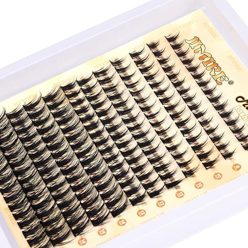 JIMIRE Wispy Lash Clusters Extensions 180Pcs Anime Eyelash Clusters D-Curly Manga Lashes Clusters Natural Look 8-16MM Cluster Eyelash Extensions Individual Lash Extension Pack thumbnail 7