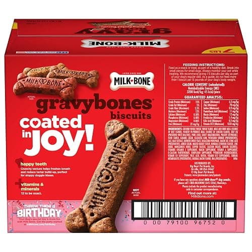 Milk-Bone Gravy Bones Dog Treats with 4 Savory Meat Flavors Coated in Gravy, 7 Pound thumbnail 3