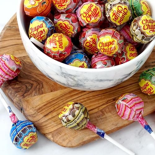 ChupaChups Assorted Lollipops, 2 Pound Bulk Bag (Approx 64 Lollipops), Individually Wrapped, The Hampton Popcorn & Candy Company thumbnail 4