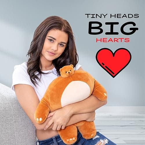 TINY HEADED KINGDOM 15 inch Pip Bear for Girls and Boys, Adorable and Big Plushies, Little Head Bear, Stuffed Animal thumbnail 3