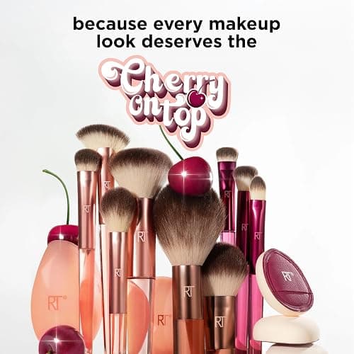 Real Techniques Cherry On Top It’s All Blush Brush, Dual-Ended & Multipurpose Makeup Brush for, Powder, Liquid & Cream Blush, Synthetic Bristles, Vegan & Cruelty-Free Face Brush, 1 Count thumbnail 7
