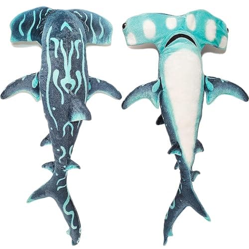 Beeyybuy 40 inch Hammerhead Shark Stuffed Animal - Giant Shark Plush Toy thumbnail 9