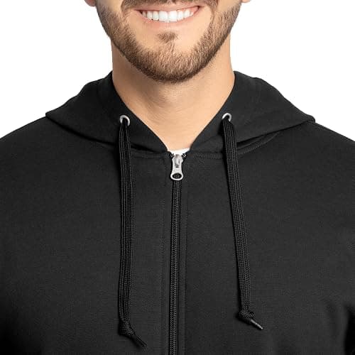 Fruit of the Loom Eversoft Fleece Full Zip Hoodie Sweatshirt thumbnail 3