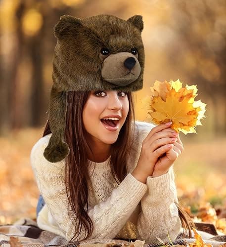 DolliBu Plush Hat – Soft Fleece Beanie with Ear Flaps, Warm Winter Hat for Kids, Teens & Adults – Funny Costume, One Size thumbnail 5