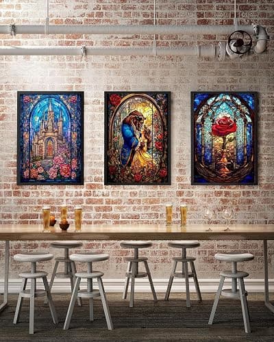 VeGuude Diamond Art Kits for Adults - 3 Pack Cartoon Diamond Painting for Beginners, Diamond Dots Round 5D Full Drill Paint with Diamonds Pictures Gem Art Painting Kits DIY Crafts Kits 12x16inch thumbnail 2