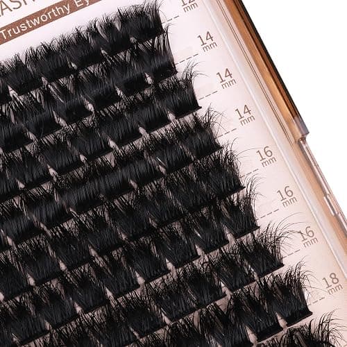 Geeneiya Lash Clusters 200D Full Eyelash Clusters 10-20mm Thick D Curvature Lash Extension Wispy Cluster Eyelash Extensions DIY Individual Eyelashes for Beginners thumbnail 6