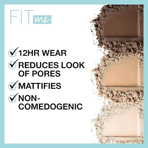 Maybelline Fit Me Matte + Poreless Pressed Face Powder Makeup & Setting Powder, Natural Beige, 1 Count thumbnail 2