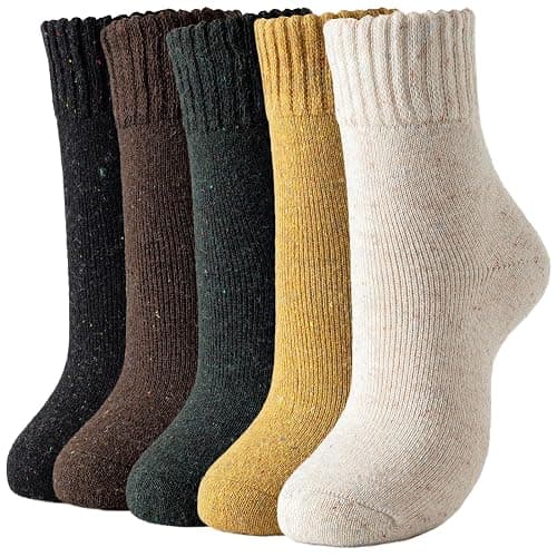 Pleneal Wool Socks for Women - Womens Wool Socks Winter Warm Cozy Knit Sock for Women Men - Image 1
