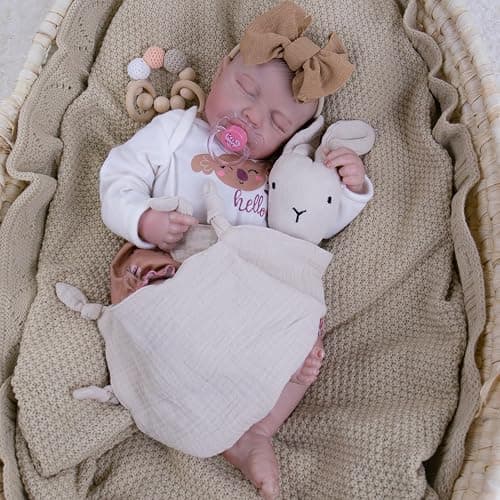 Milidool Lifelike Reborn Baby Dolls-20 inch Sleeping Realistic Newborn Baby Dolls, Soft Cloth Body with Feeding Toy for Kids Age 3 + thumbnail 8