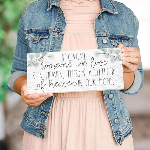Simply Said, INC Inspire Boards Heaven Memorial Sign, Bereavement Wall Decor, Sympathy Gift, Wooden Hanging Home Decoration, 5.5 x 12 Inch thumbnail 2