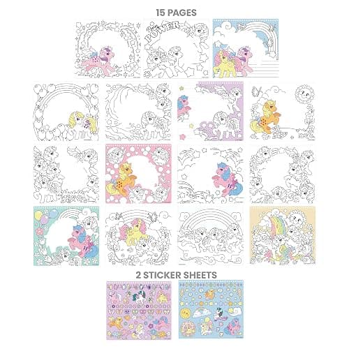 Fashion Angels My Little Pony Pretty Pony Make a Scene Portfolio, Kids Activity Book with 15 Sketch Pages & 100+ Stickers, Arts & Crafts Gift for Girls thumbnail 3