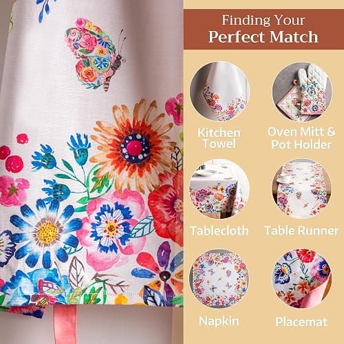 Maison d' Hermine 100% Cotton Apron for women with Pocket Kitchen Chef Apron for Men Cooking Gardening Server Waitress thumbnail 5