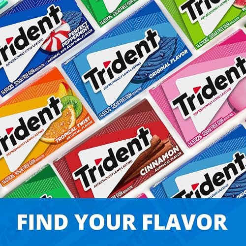 Trident Bubblegum Sugar-Free Chewing Gum, 12 Packs of 14 Pieces (168 Total Pieces) thumbnail 9