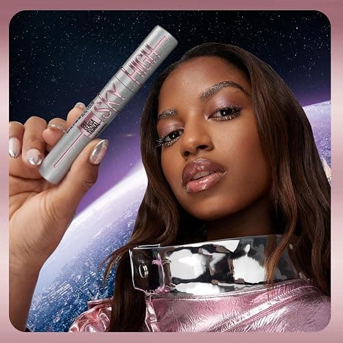 Maybelline Lash Sensational Sky High Glitter Mascara, Diamond Effect Eye Makeup for Lashes and Brows, Washable, Space Diamond, 1 Count - SPACE DIAMOND - 0.24 Fl Oz (Pack of 1) thumbnail 6