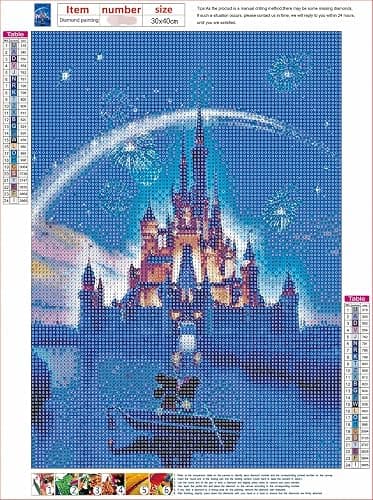 Diamond Painting Kits,Cartoon Castle Full Drill Diamond Embroidery Gem Art Craft for Home Wall Decor - Cartoon Castle 12X16 INCH thumbnail 2