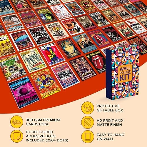 56PCS Vintage Rock Band Posters Set – Retro 70s 80s 90s Music Wall Art Prints, Classic Rock & Metal Concert Album Cover Collage for Bedroom, Living Room, Man Cave, Teen Room Decor (4x6 Inch) thumbnail 5