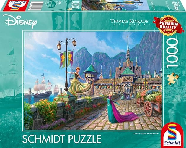 Schmidt 58042 Thomas Kinkade, Disney, Frozen, Celebrating in Arendelle, Puzzle da 1000 pezzi - Image 1