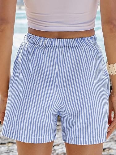 ANRABESS Boxer Shorts for Women Gingham Pajama 2026 Summer Casual Lounge Sleep Plaid Shorts Y2K Beach Bottoms thumbnail 5