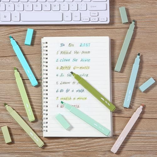 Mr. Pen- Aesthetic Highlighters No Bleed, 8 Pack, Assorted Colors | Chisel Tip, Cute Highlighters Assorted Colors for Journaling, Highlighting, Underlining, Fast Dry, Back to School Supplies thumbnail 2
