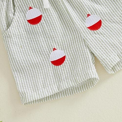 Kaipiclos Baby Boys Clothes Toddler Summer Outfits Short Sleeve Duck Print Pocket T-Shirt Tops and Shorts Farm Baby Clothes thumbnail 7