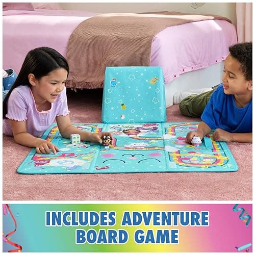 DreamWorks GABBY'S Dollhouse, Gabby Cat Playmat, with 2 Figures, Dollhouse Accessories & Board Game with Dice, Kids Toys for Girls & Boys Ages 3 and Up thumbnail 5