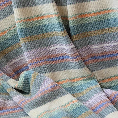 Itigoitie Soft Chenille Yarn Throw 36"x48", Handmade Knit Throw Blanket，Decorative Spring Fall Blanket, Soft Cozy Warm Knitted Throw Blanket for Bed Sofa, Couch Chair, Living Room(1.37Ib) - Blue thumbnail 4