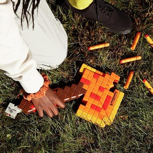 Nerf Minecraft Firebrand, Dart Blasting Axe, 6 Nerf Elite Foam Darts, Design Inspired by Minecraft Axe in The Game, Pull Down Priming, Minecraft Toys thumbnail 8