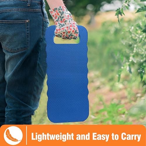Gardzen 6-Pack Garden Kneeling Cushions - For Gardening, Baby Bath, Yoga, Pilates, Exercise, 16"x8"x1", Blue thumbnail 4