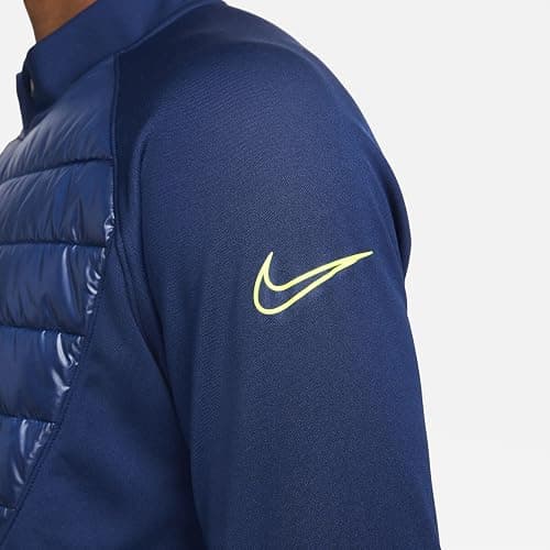 Nike Therma-FIT Academy Winter Warrior Men's Soccer Drill Top (as1, alpha, m, regular, regular, Blue Void/Blue Void/Volt) thumbnail 4