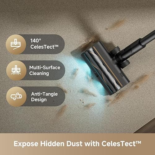 DREAME Cordless Stick Vacuum Cleaner Z30 Essential, 210AW Powerful Suction, Up to 90 Mins Runtime, Anti-Tangle Brush,LED Display, Dust Reveal Technology for Pet Hair, Carpet & Hard Floor thumbnail 4