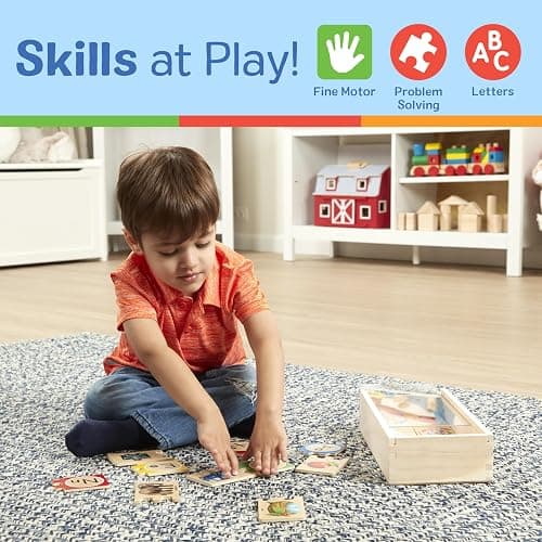 Melissa & Doug Self-Correcting Alphabet Wooden Puzzles with Storage Box (52 pcs) ABC Puzzles, Wooden Alphabet Puzzle for Kids Ages 4+ thumbnail 2