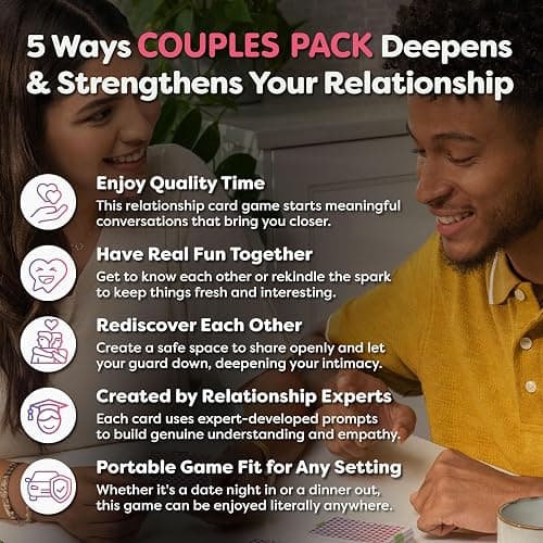 TALKING POINT CARDS Deepen Your Connection with 200 Fun & Engaging Conversation Cards for Couples - Build Intimacy, Strengthen Your Bond & Reignite Romance – Perfect Adult Card Game for Date Nights thumbnail 2