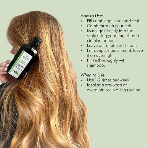 Nature Spell Rosemary Oil for Hair Growth with Root Comb Applicator, Pre-Diluted Oil to Strengthen and Nourish Dry, Damaged Strands, For All Hair Types, 150ml thumbnail 5