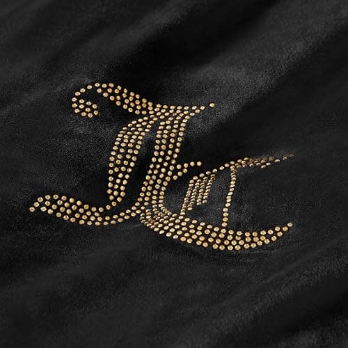 Juicy Couture Black Velour Full/Queen Comforter Set - 3 Piece Luxury Bedding Ensemble thumbnail 4