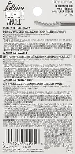 Maybelline Volum' Express Falsies Push Up Angel Washable Mascara, Blackest Black, 1 Count - BLACKEST BLACK - 0.33 Fl Oz (Pack of 1) thumbnail 3