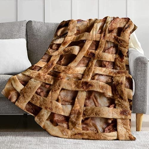 Anydia Apple Pie Blanket Gifts for Lover 40 x 50 Inch for Kid,Apple Pie Fannel Fleece Throw Blanket Super Soft Throws Blanket for Bed Couch Sofa thumbnail 5