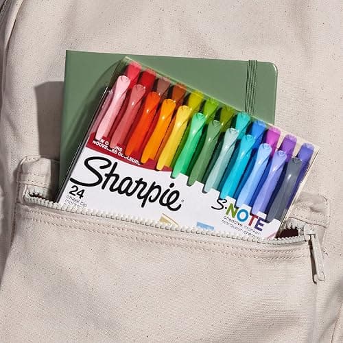 Sharpie S-Note Creative Markers, Pastel Highlighters, Art Marker Set, Assorted Colors, Chisel Tip, 24 Count - School, Home, and Office Use, Teacher Supplies thumbnail 8