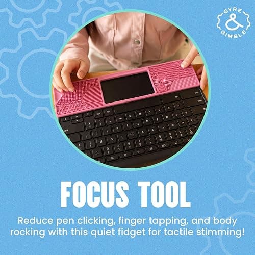 Student ChromebookⓇ Gidget: Silicone Sensory Mat/Palm Rest Compatible with Most Student ChromebookⓇ Models – Textured Fidget Pad for Discreet Focus and Comfort – by Gyre & Gimble thumbnail 3