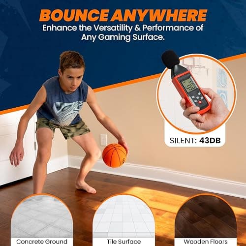 NERO SPORT Ninja Silent Basketball- Soft Foam Indoor Hoop Play | Soundless Ball for Quiet Dribbling and Indoor Training thumbnail 7