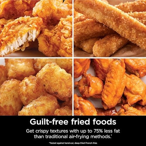 Ninja | Air Fryer | 4-in-1 Pro Air Fry, Roast, Reheat, Dehydrate | 5QT Capacity fits up to 4lbs of French Fries | 400F Max Temp | Nonstick Basket & Crisper Plate | 120V | Grey | AF141 thumbnail 8