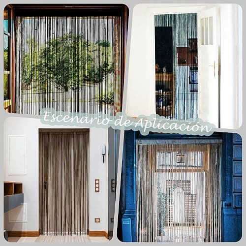 YaoYue Beaded Curtain Door String Curtains for Doorways Tassels Beads Hanging Fringe Hippie Window Hallway Entrance Wall Closet Bedroom Privacy Decor (Dark Brown, 39" W x 79" L (Pack of 1)) thumbnail 6