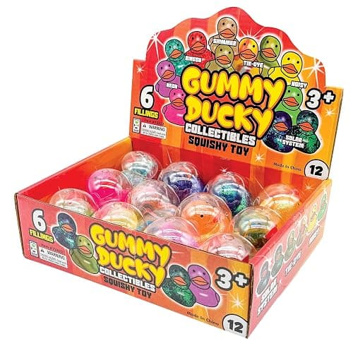Raymond Geddes Gummy Ducky Collectible Squishy Toys - Pack of 12 - Adorable and Fun Toys for Kids thumbnail 6
