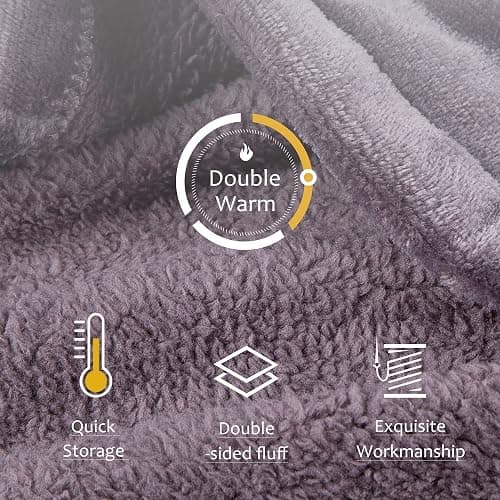 REDESS Blanket Hoodie Sweatshirt, Wearable Blanket Oversized Sherpa with Sleeves and Giant Pocket, Cozy Hoodie for Adult Kids thumbnail 3