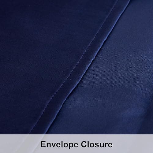 NTBAY 2 Pack Satin Standard Pillowcases for Hair and Skin, Luxurious and Silky Pillow Cases with Envelope Closure, 20x26 Inches, Navy Blue thumbnail 4