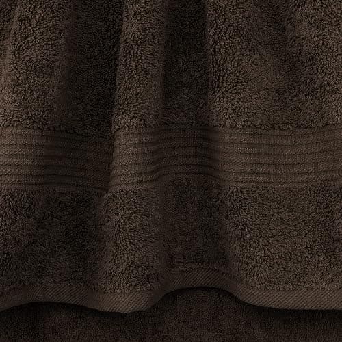 Cotton Paradise 100% Cotton Turkish Towel Set, Soft Absorbent Quick Dry, 6 Piece Towel Set, Chocolate Brown thumbnail 3