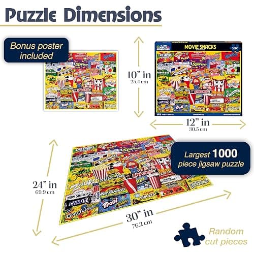 White Mountain - Movie Snacks - 1000 Piece Jigsaw Puzzle for Adults, Children, + Grandparents thumbnail 3