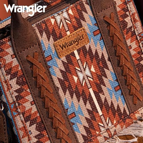 Montana West x Wrangler Mini Tote Bag for Women Small Western Crossbody Purse Aztec Top Handle Handbags thumbnail 5