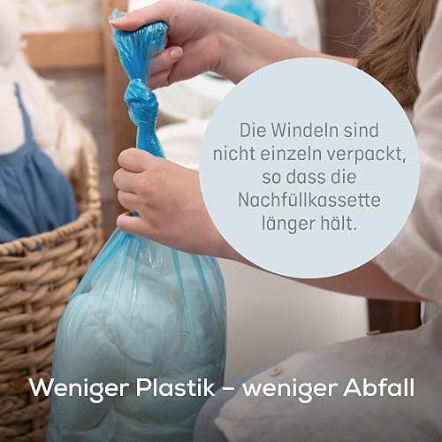 Angelcare Original Classic XL Windeleimer, 5 x weniger Folienverbrauch, Umweltfreundlicheres System mit 1 Nachfüllkassette thumbnail 6